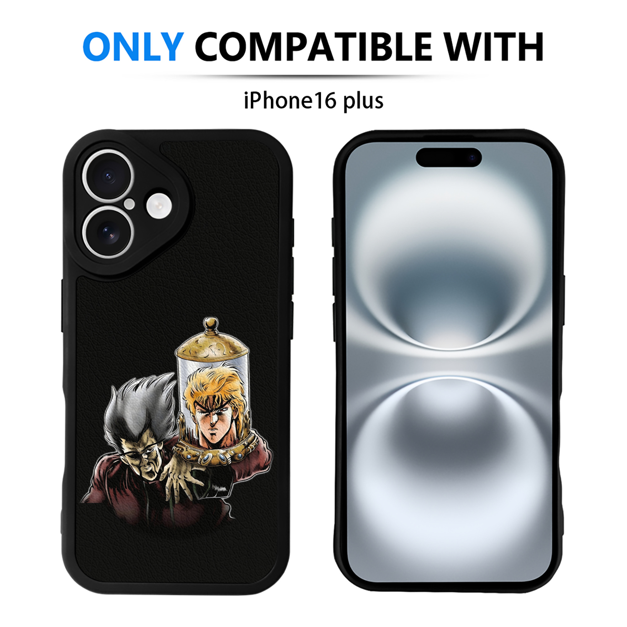 （画像用） ジョジョの奇妙な冒険 ディオ?ブランドー JoJo's Bizarre Adventure Dio Brando 【iPhone 16シリーズ対応】シリコンスマホケース（レザー調） 材質：シリコン